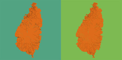 Carte personnalisée dans le style Warhol : îles pop art colorées 