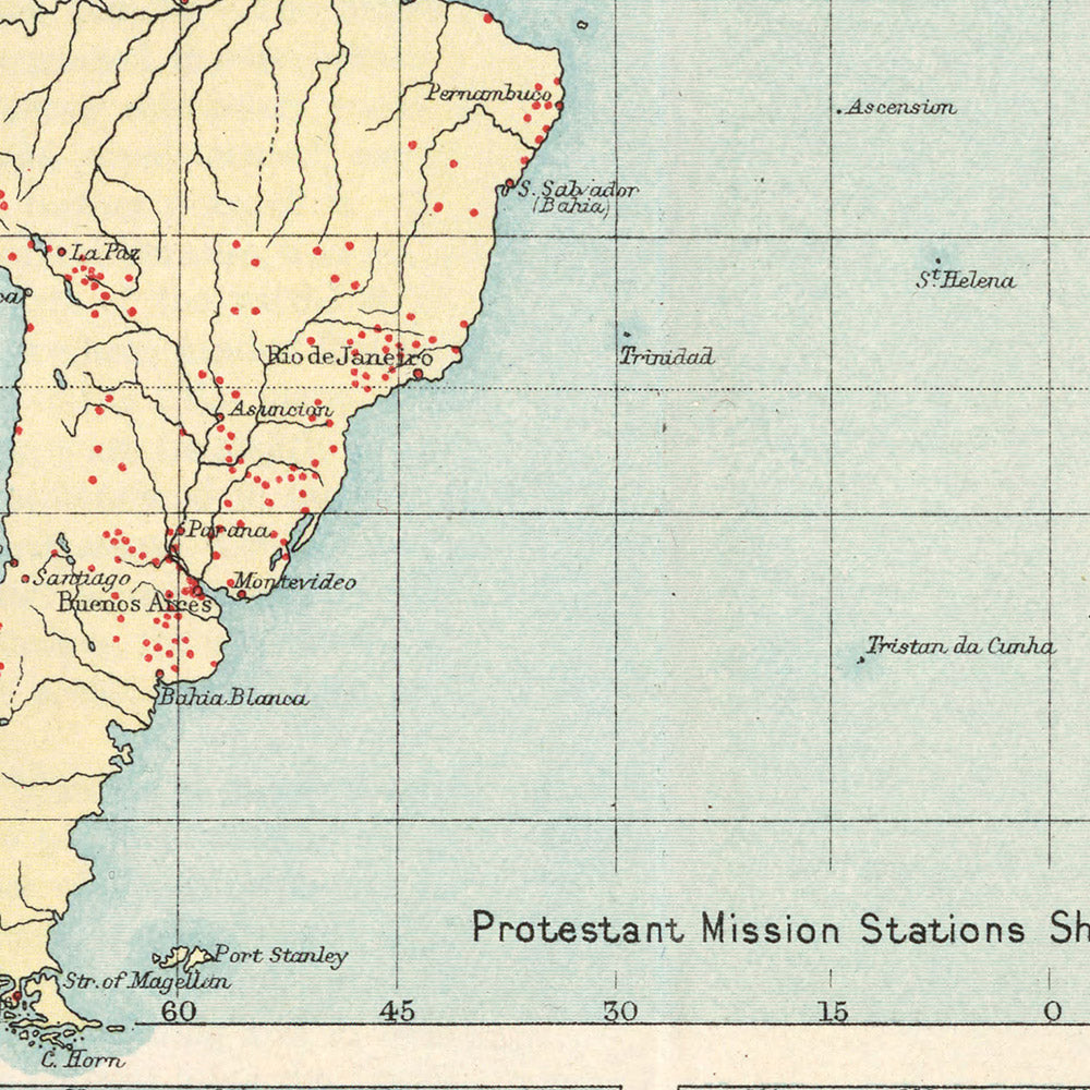 Mapa del Viejo Mundo de las Misiones Protestantes, 1923: Infografía sobre Cristianismo, Raza y Religión, Proyección de Gall 