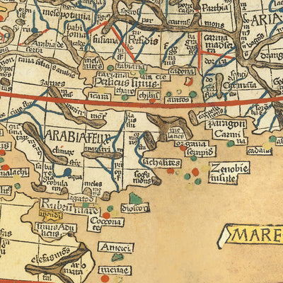 Carte ancienne rare du monde par Ptolémée, 1486 : L'un des premiers atlases mondiaux 