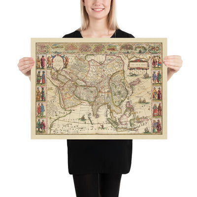 Old Map of The Silk Road, 1640 by Willem Blaeu & The Unique Maps Co.