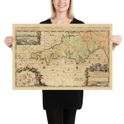 Alte Karte von Südwestengland von Romeyn De Hooghe, 1693: Cornwall, Devon und West Somerset 