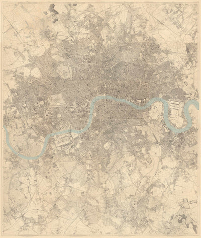 Mapa personalizado de Londres por Edward Stanford, 1862 - Diseño y haga su propio mapa viejo