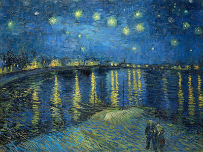 Starry Night over the Rhone by Vincent van Gogh, 1888
