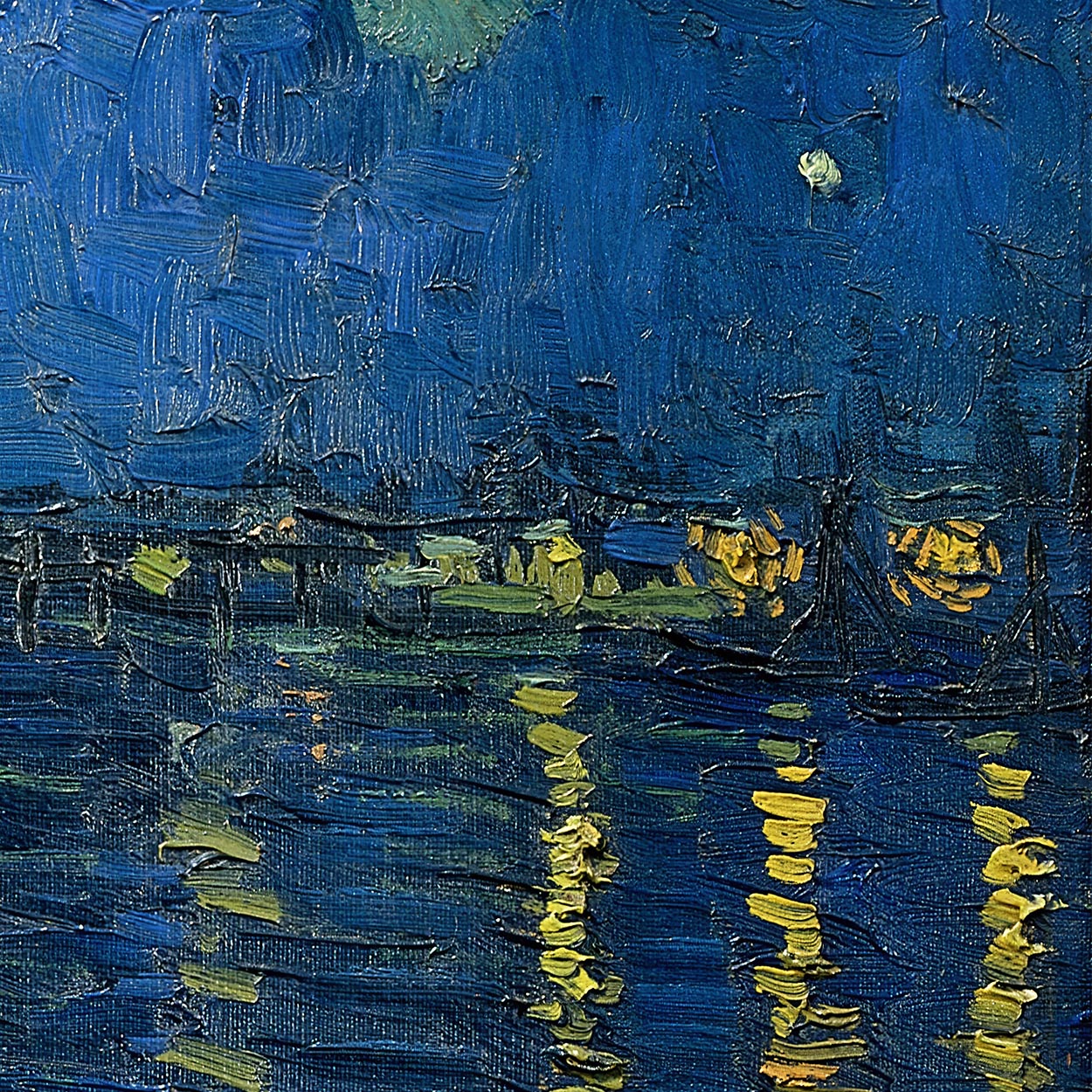 Starry Night over the Rhone by Vincent van Gogh, 1888