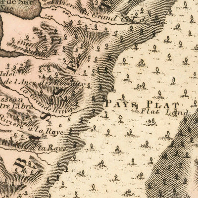 Antiguo mapa raro de Santa Lucía por Lucas, 1823: Castries, Soufriere, Vieux Fort, Pointe de la Caravelle, Anse la Raye