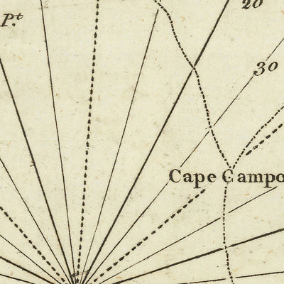 Old Gulf of Valinco, Corsica Nautical Chart by Heather, 1802: Campo Moro, Porticciola Tower