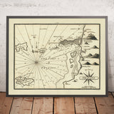 Old Port of Trapani, Sicily Nautical Chart by Heather, 1802: Italy, Fortifications, Salt Pits, Fishing Huts