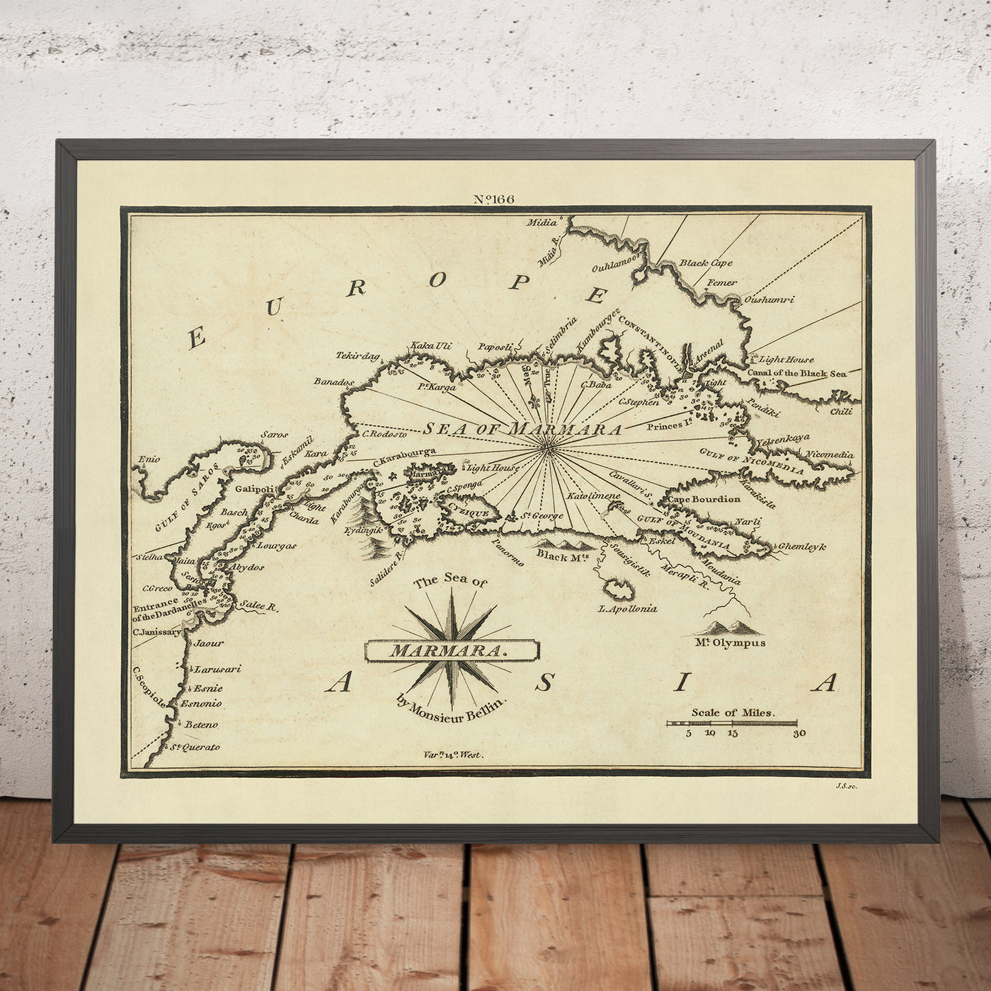 Antigua carta náutica del Mar de Mármara por Heather, 1802: Dardanelos, Bósforo, Estambul, Turquía 