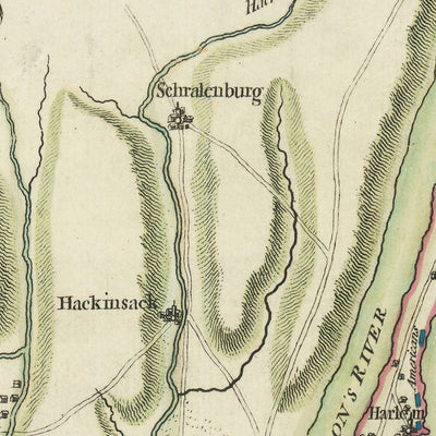 Mapa antiguo de la Batalla de Long Island, 1776: Revolución Americana, desembarco británico 
