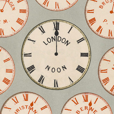 Relojes de Zonas Horarias Alrededor del Mundo por AK Johnston, 1906 