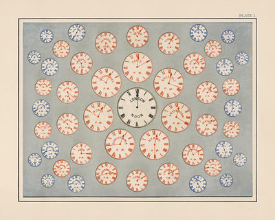 Relojes de Zonas Horarias Alrededor del Mundo por AK Johnston, 1906 