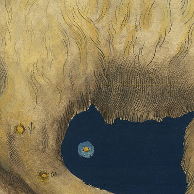 Old Star Map of Ursa Major (Great Bear) by Johann Bayer, 1603 - Celestial Constellation Chart