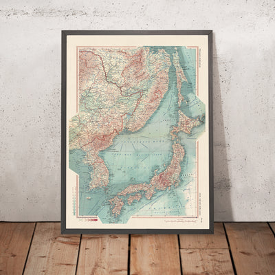 Old Map the Far East, 1967 - Korean Peninsula, Japan, USSR, Sakhalin, China