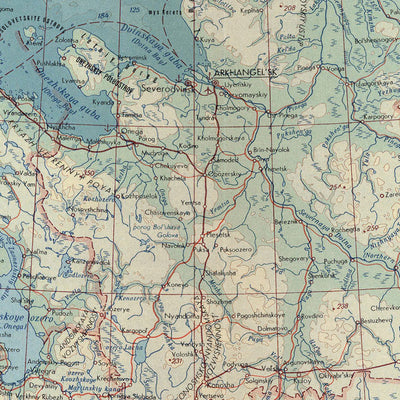 Ancienne carte de l'URSS en Europe du Nord, 1967 : Estonie, Finlande, Lettonie, Russie, Atlas politique et physique 