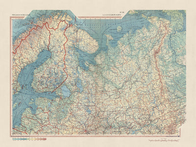 Ancienne carte de l'URSS en Europe du Nord, 1967 : Estonie, Finlande, Lettonie, Russie, Atlas politique et physique 