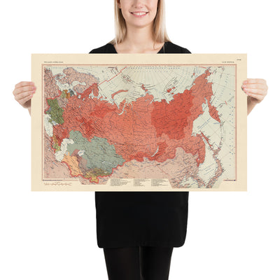 Mapa antiguo de la Unión Soviética, 1967: Kazajistán, Ucrania, Lituania, Océano Ártico, Geopolítica de la Guerra Fría 
