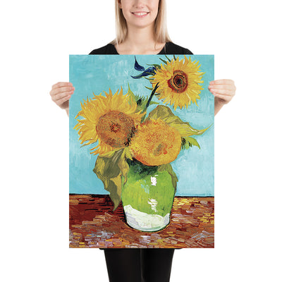 Vase avec trois tournesols par Vincent Van Gogh, 1888