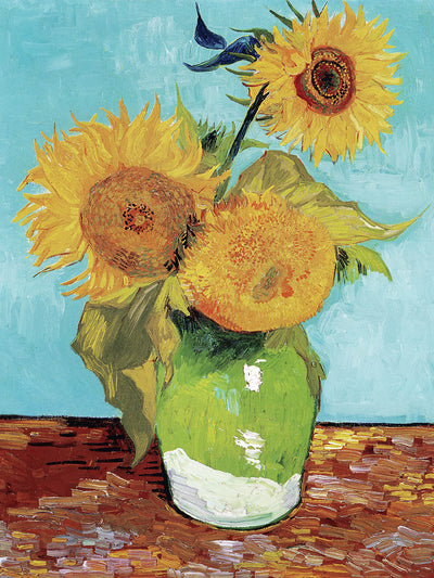 Vase avec trois tournesols par Vincent Van Gogh, 1888