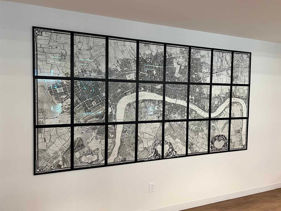 Grande carte complète de Londres en 1746 par John Rocque