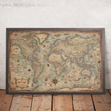 Mapa del Viejo Señor de los Anillos por Ray&Co, 2022: Gran Mapa de Fantasía de la Tierra Media, Países y Ciudades Modernas 