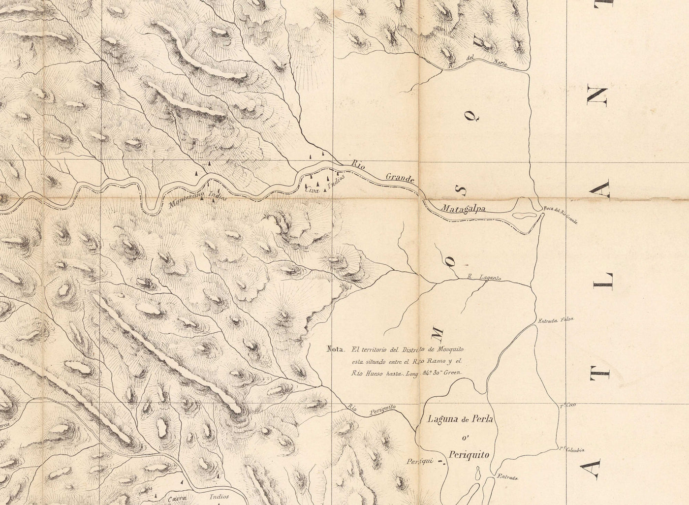 Old Map of Nicaragua in 1863 by Sonnestern - Managua, Leon, Chinandega, Esteli, Lake Nicaragua
