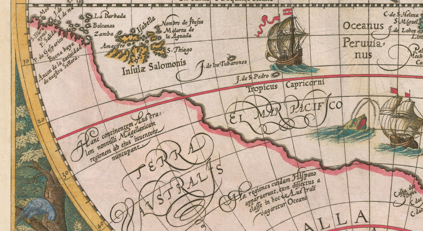 Mappa del Mondo Antico, 1596, Mappa Atlante di Johannes Baptista Vrients 