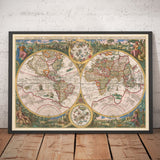 Mapa del viejo mundo, 1596, Atlas Mapa de Johannes Baptista Vrients
