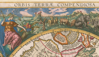 Mappa del Mondo Antico, 1596, Mappa Atlante di Johannes Baptista Vrients 