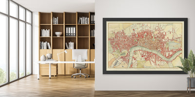 Mapa antiguo raro de Londres por Hogg, 1784 - Westminster, Ciudad de Londres, Soho, Holborn, Covent Garden 