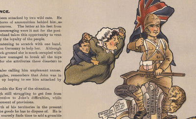 Alte satirische Karte von Europa, 1900 von Fredrick Rose - John Bull Propaganda Serio-Comic, Oktopus Nikolai II Russisches Reich 