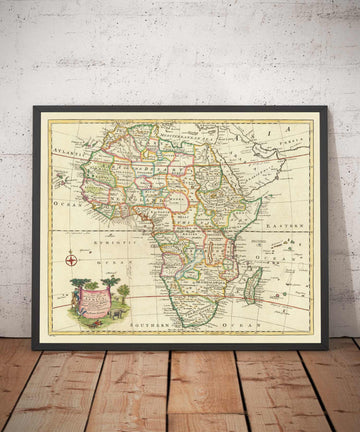 Mappa antica rara dell&