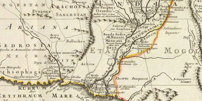 Alte Karte des Reiches von Alexander dem Großen, 1731 - 336-323 v. Chr., Ägypten, Türkei, Naher Osten, Persien, Afghanistan 