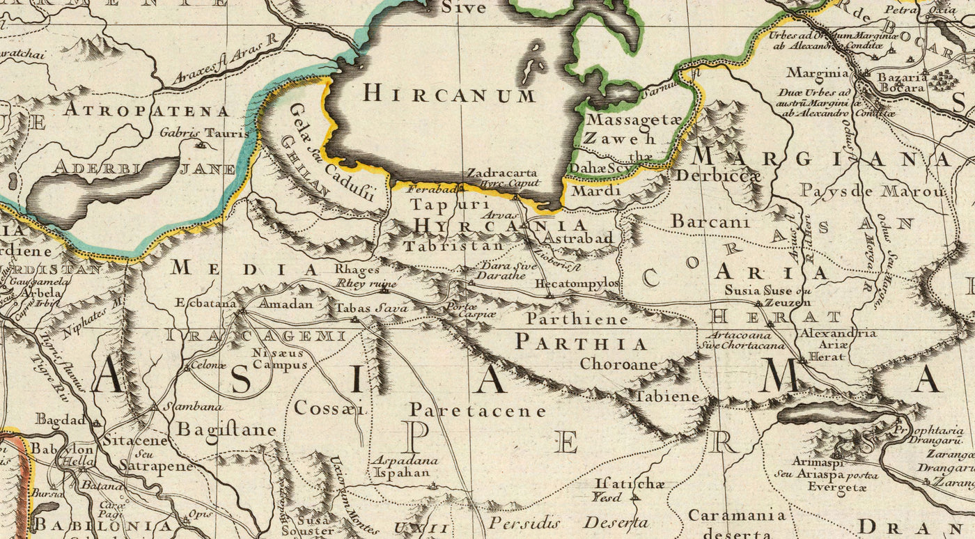 Alte Karte des Reiches von Alexander dem Großen, 1731 - 336-323 v. Chr., Ägypten, Türkei, Naher Osten, Persien, Afghanistan 