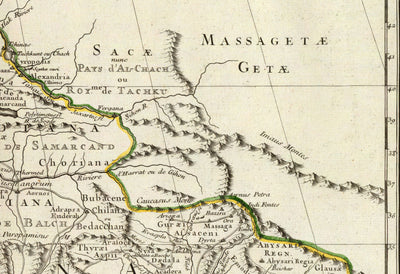 Alte Karte des Reiches von Alexander dem Großen, 1731 - 336-323 v. Chr., Ägypten, Türkei, Naher Osten, Persien, Afghanistan 