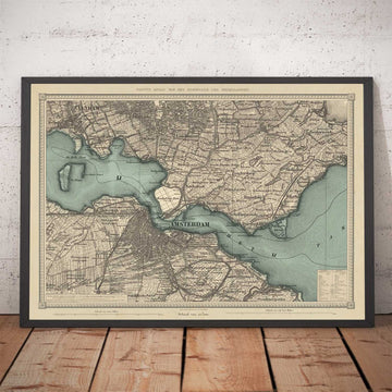 Mappa personalizzata antica dei Paesi Bassi - Crea la tua mappa topografica dell&