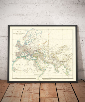 Mapa antiguo del mundo de Arrowsmith, 1822 - Europa medieval, Oriente Medio, África - Orbis Veteribus Notus