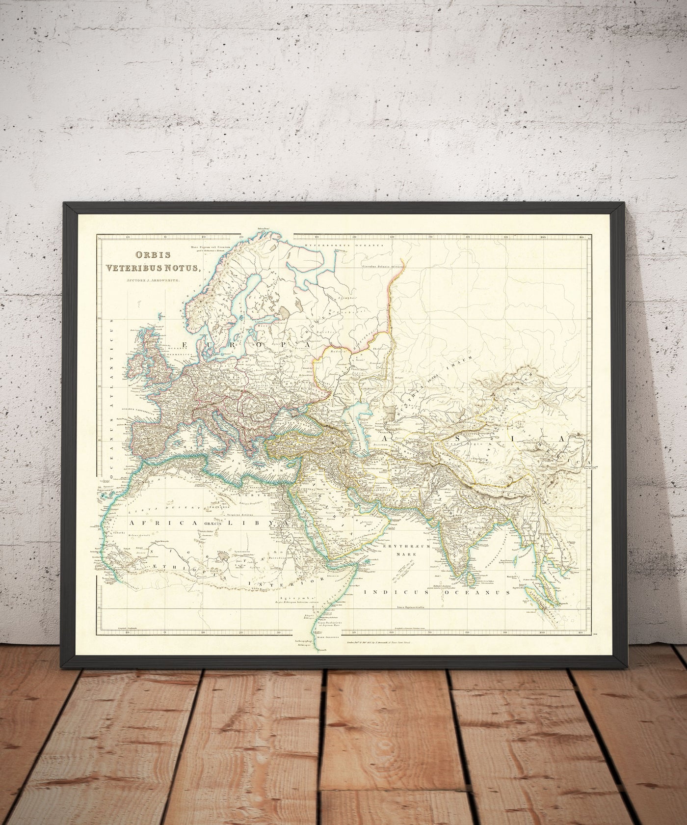 Old Map of the Ancient World by Arrowsmith, 1822 - Medieval Europe, Middle East, Africa - Orbis Veteribus Notus