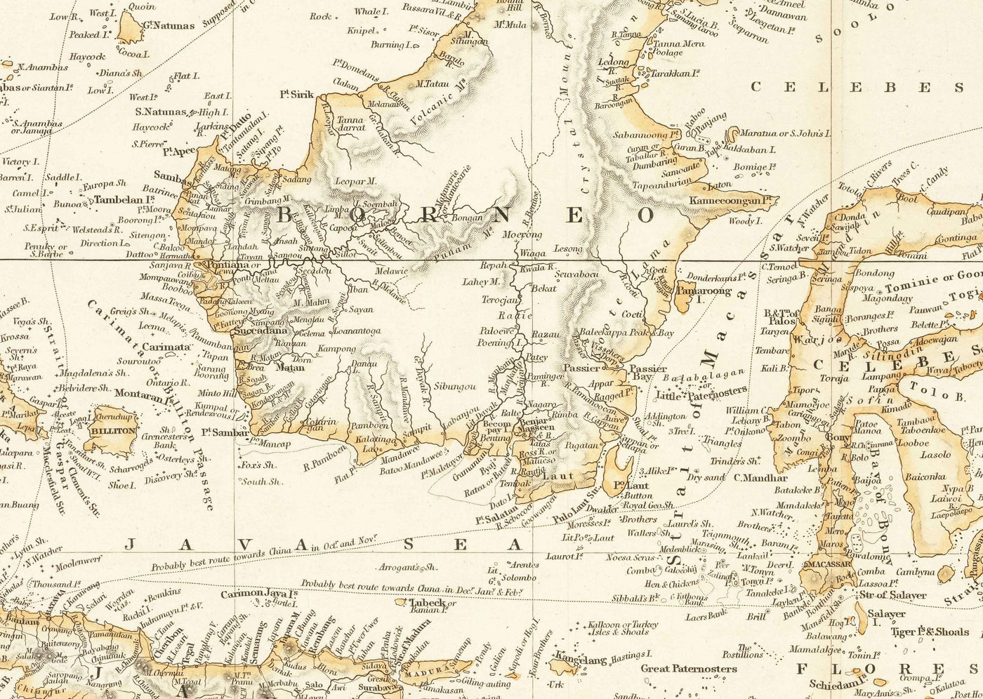 Old Map of Malay Archipelago & East Indies by Arrowsmith, 1859 - Southeast Asia, Philippines, Islands, Straits, Singapore