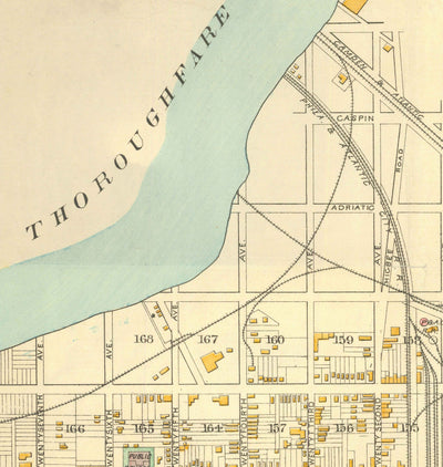 Old Map of Atlantic City, New Jersey, in 1891 by AY Lee - Boardwalk, Pacific, Baltic, Atlantic, Delaware Avenue