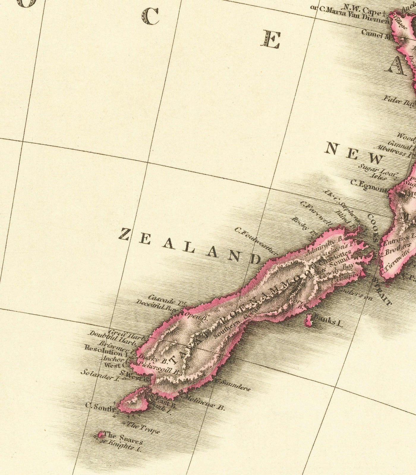Antiguo mapa de Australia por John Pinkerton, 1813 - Australasia, Oceanía, Melanesia - Colonia Penal de Nueva Gales del Sur
