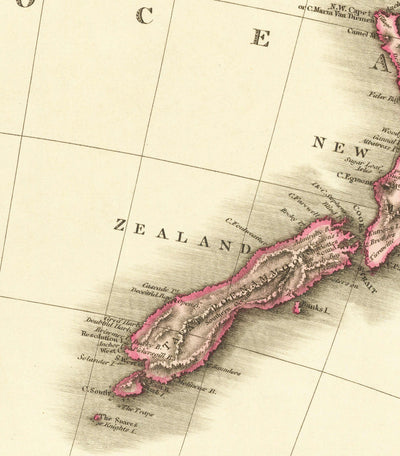 Antiguo mapa de Australia por John Pinkerton, 1813 - Australasia, Oceanía, Melanesia - Colonia Penal de Nueva Gales del Sur