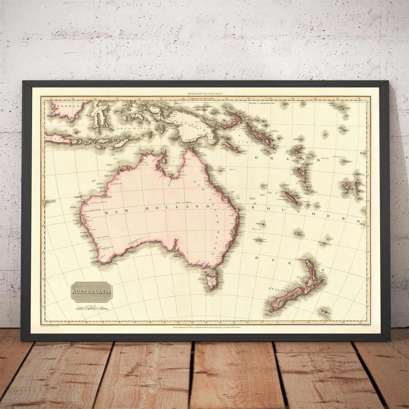 Antiguo mapa de Australia por John Pinkerton, 1813 - Australasia, Oceanía, Melanesia - Colonia Penal de Nueva Gales del Sur