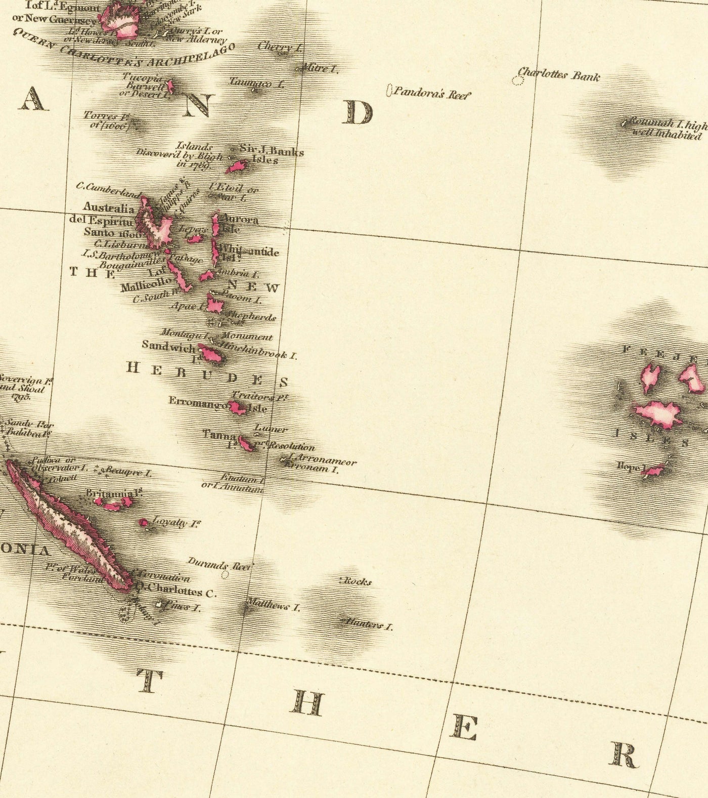 Antiguo mapa de Australia por John Pinkerton, 1813 - Australasia, Oceanía, Melanesia - Colonia Penal de Nueva Gales del Sur