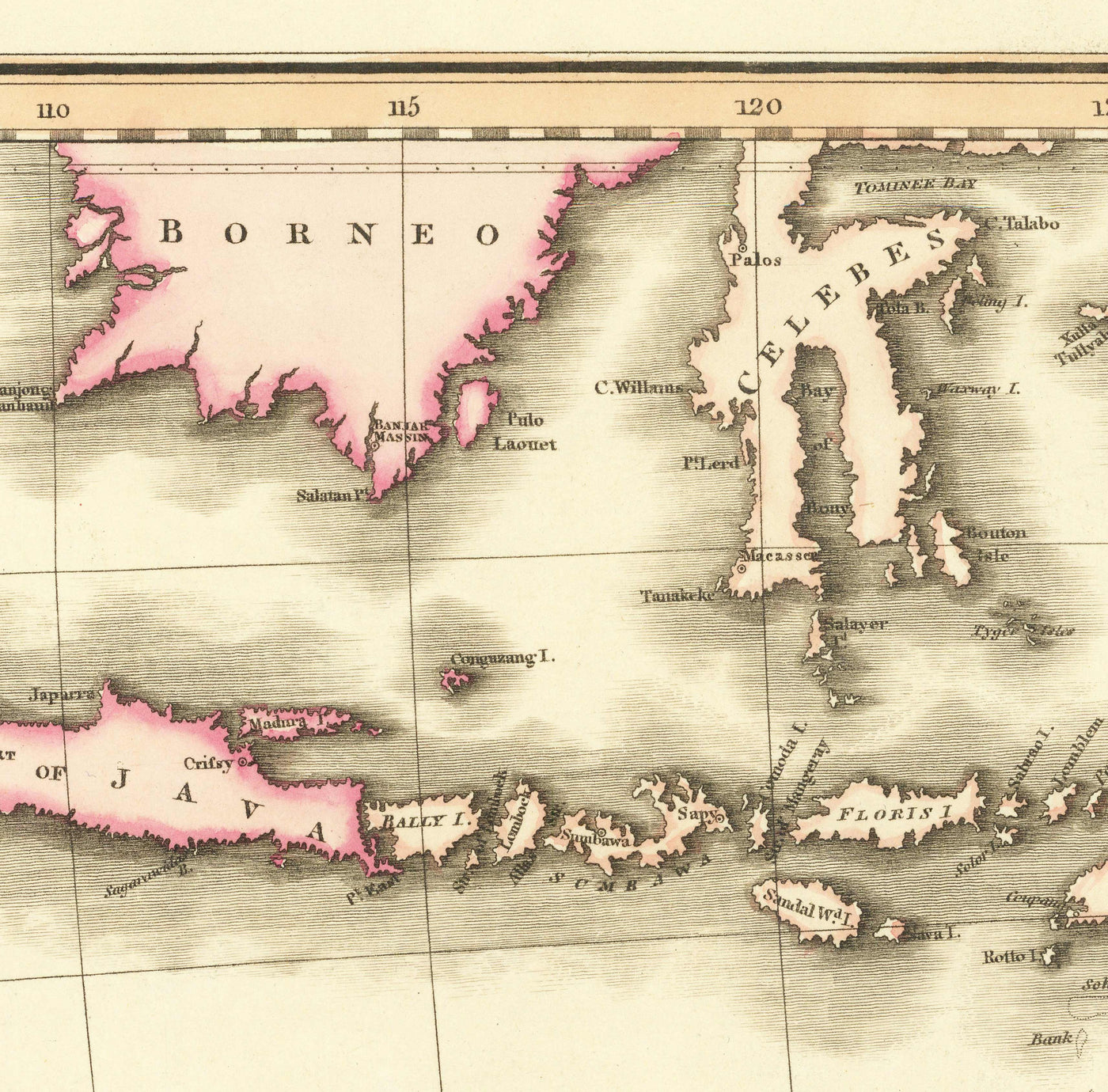 Antiguo mapa de Australia por John Pinkerton, 1813 - Australasia, Oceanía, Melanesia - Colonia Penal de Nueva Gales del Sur