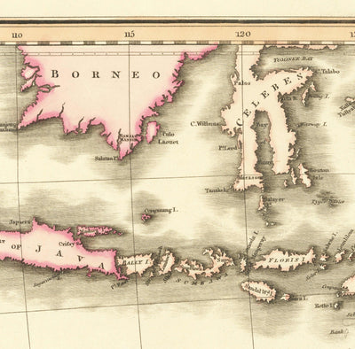 Antiguo mapa de Australia por John Pinkerton, 1813 - Australasia, Oceanía, Melanesia - Colonia Penal de Nueva Gales del Sur