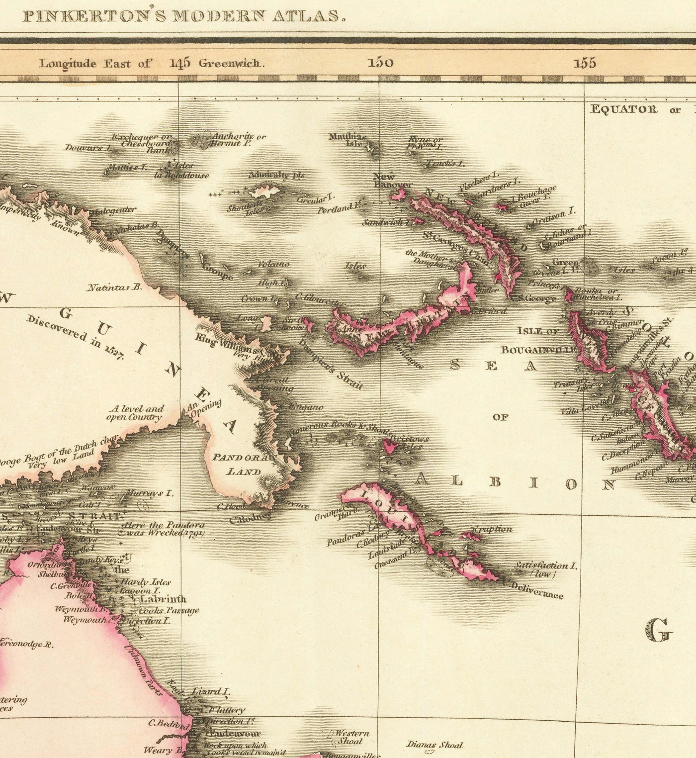 Antiguo mapa de Australia por John Pinkerton, 1813 - Australasia, Oceanía, Melanesia - Colonia Penal de Nueva Gales del Sur