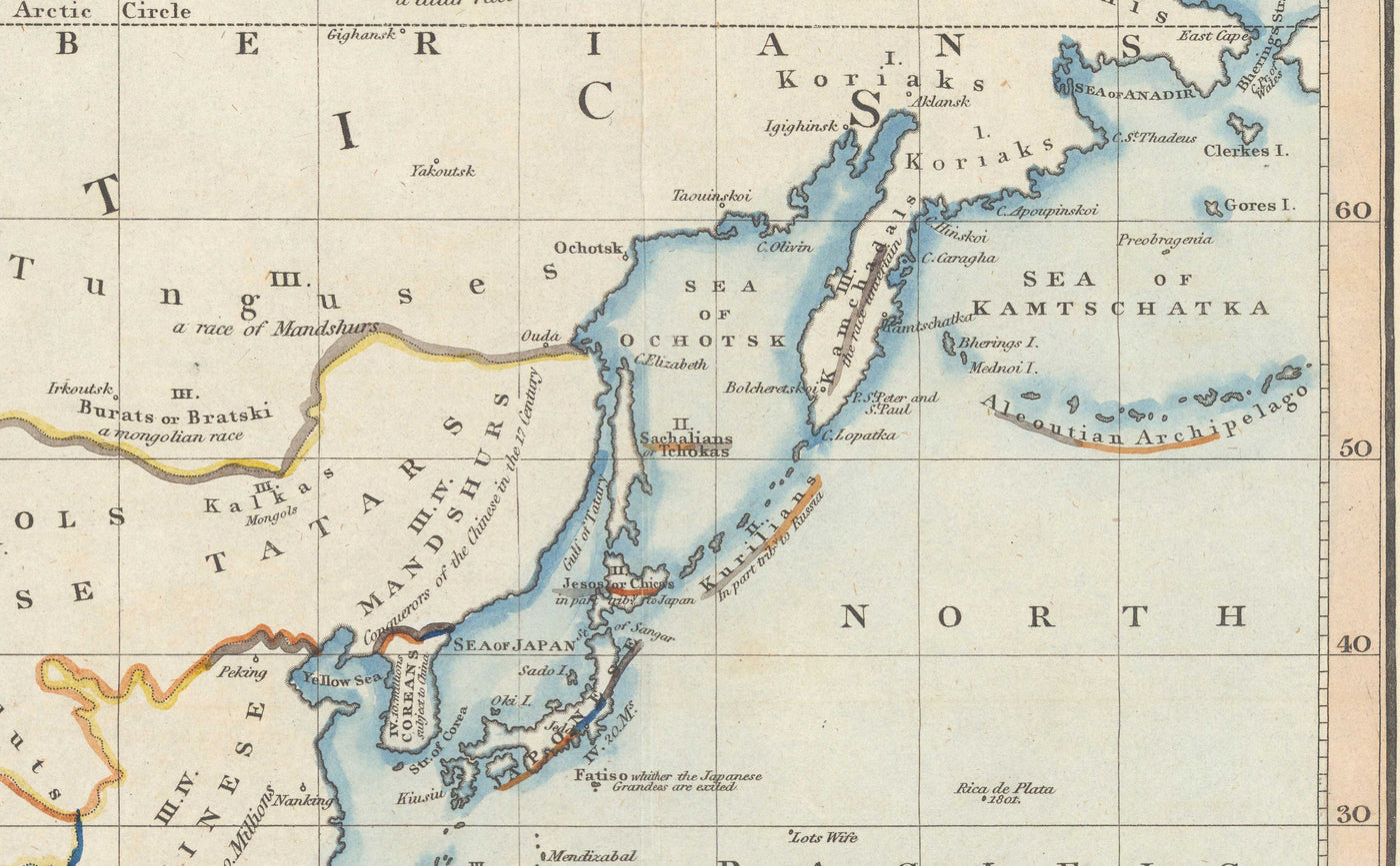 Antiguo mapa del mundo, 1818 por James Wyld - Gráfico que muestra la religión, la población y la civilización de cada país
