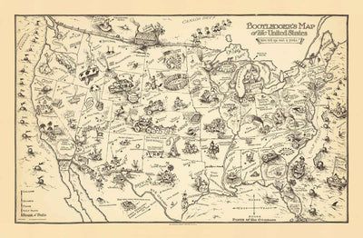 The monochrome version of the map