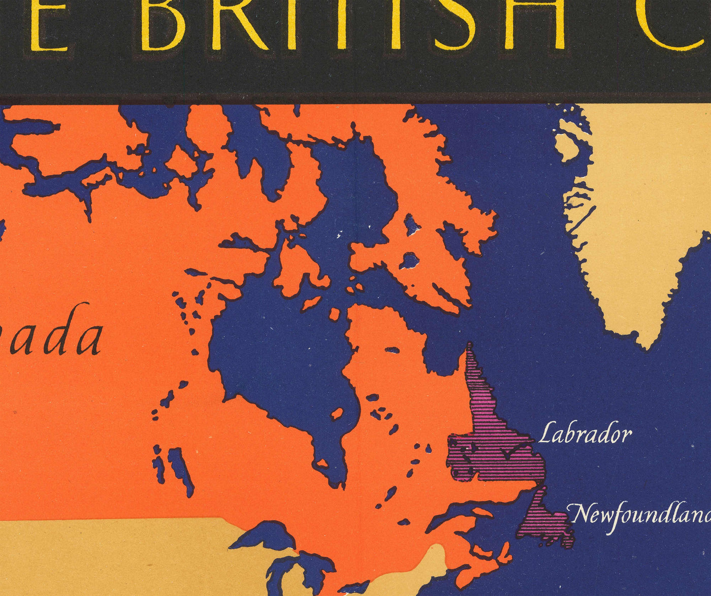 Vieux-Britanniques Commonwealth of Nations World Carte, 1942 - Empire britannique, Royaume-Uni, Canada, Australie, Dominions, Inde, Afrique