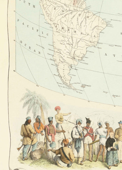 Old World Map of the British Empire, 1872 by Fullarton - Inhabitants & Population, Commonwealth, Colonialism